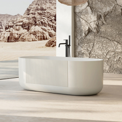Popular Wholesale Designer Freestanding Fluted Acrylic Bathtub XY-6001