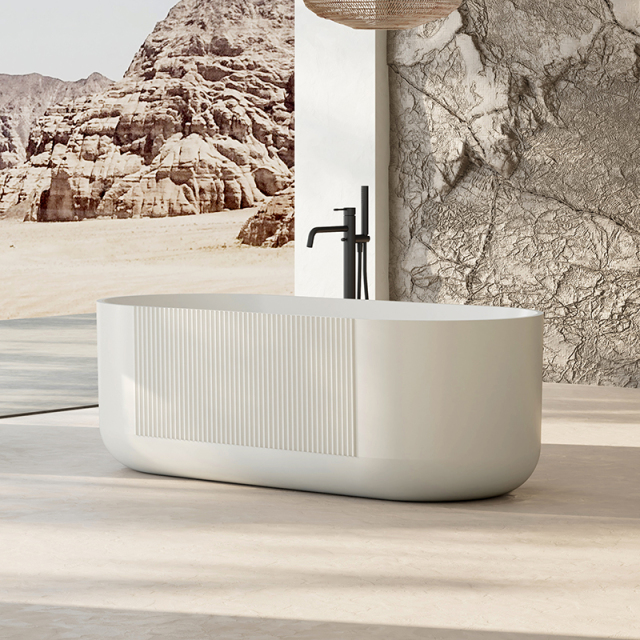 Popular Wholesale Designer Freestanding Fluted Acrylic Bathtub XY-6001