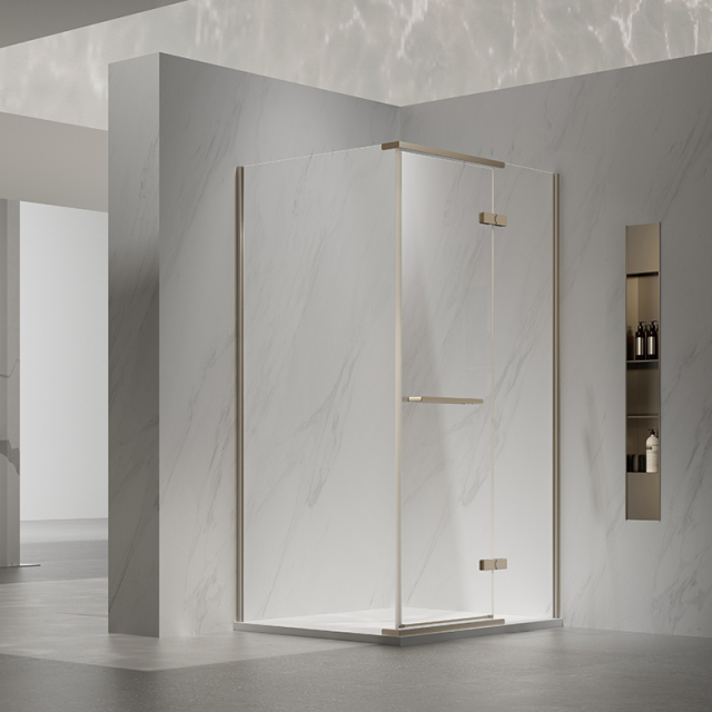 Factory Customized Hinged Semi-Frameless Rectangular Corner Shower Enclosure TW08-L-31