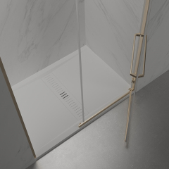 Factory Directory Hinged Semi-Frameless Slim Alcove Shower Door TW08-KS-21