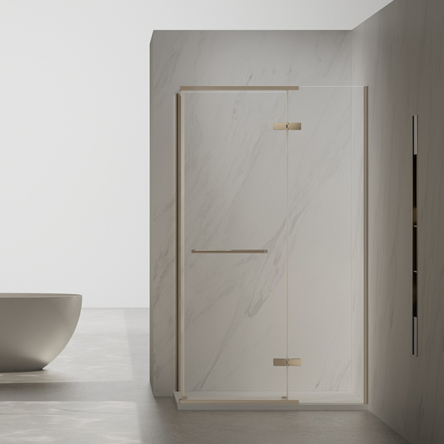 Factory Customized Hinged Semi-Frameless Rectangular Corner Shower Enclosure TW08-L-31
