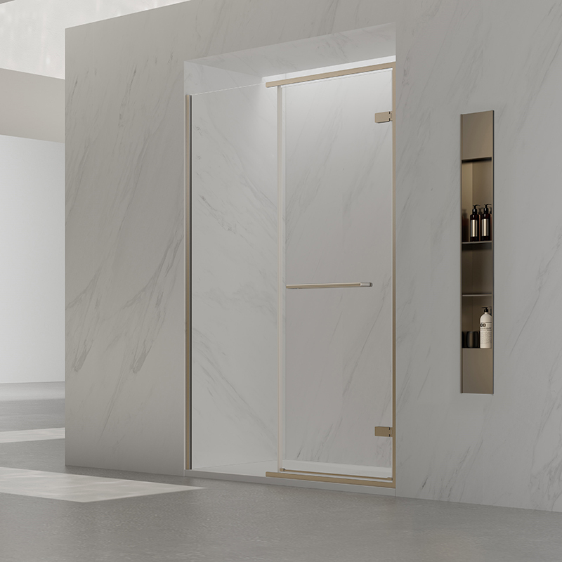 Factory Directory Hinged Semi-Frameless Slim Alcove Shower Door TW08-KS-21