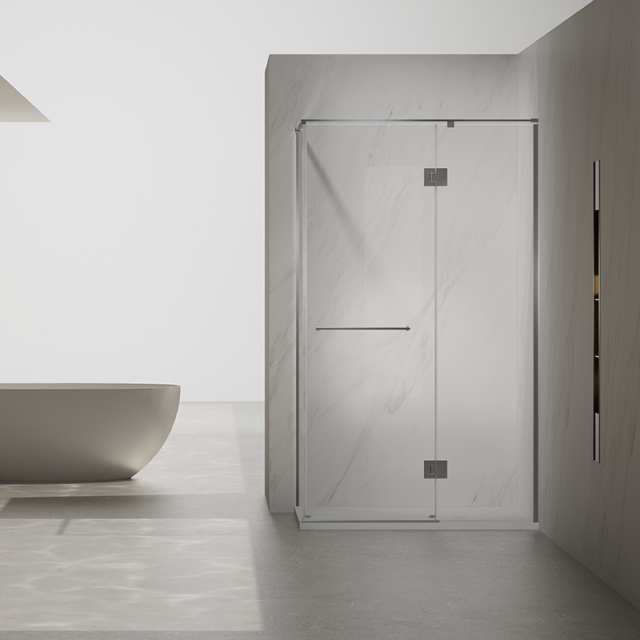 China Wholesale Factory Hinged Semi-Frameless Corner Shower Door TW09-L-31
