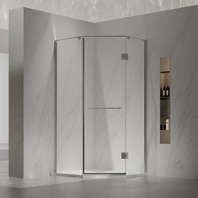 Factory Supply Quality Assurance Hinged Corner Shower Enclosure Brush Gray TW09-D-31