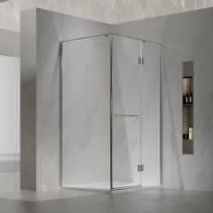 China Wholesale Factory Hinged Semi-Frameless Corner Shower Door TW09-L-31