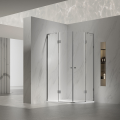 Quality Wholesale Unique Design Double Quadrant Corner Shower Doors TW11-R-42
