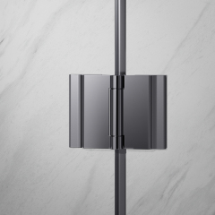 China Wholesale Factory Hinged Semi-Frameless Corner Shower Door Sandblasted Gray TW11-L-31