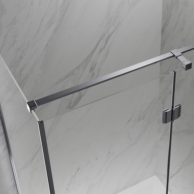 China Wholesale Factory Hinged Semi-Frameless Corner Shower Door Sandblasted Gray TW11-L-31