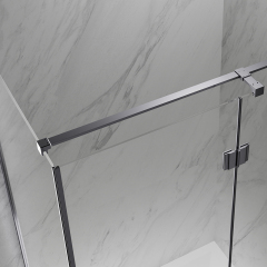 China Wholesale Factory Hinged Semi-Frameless Corner Shower Door Sandblasted Gray TW11-L-31