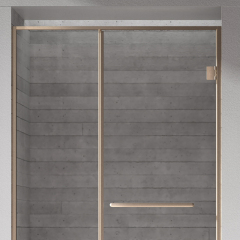 Factory Customized Hinged Gold Framed Alcove Shower Door TW21-S-31