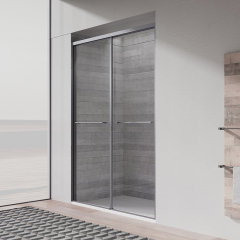 Wholesale Fashion Double Sliding Glass Shower Door Sandblasted Grey TW20-S-22