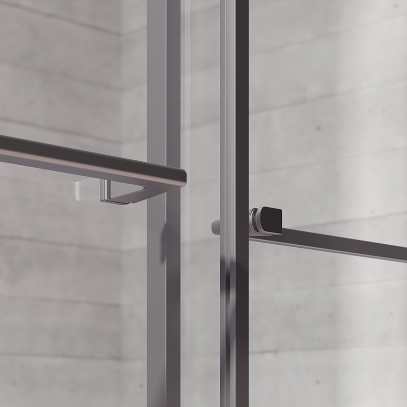 Wholesale Fashion Double Sliding Glass Shower Door Sandblasted Grey TW20-S-22