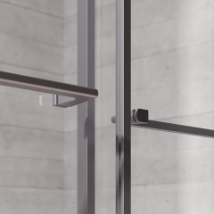 Wholesale Fashion Double Sliding Glass Shower Door Sandblasted Grey TW20-S-22