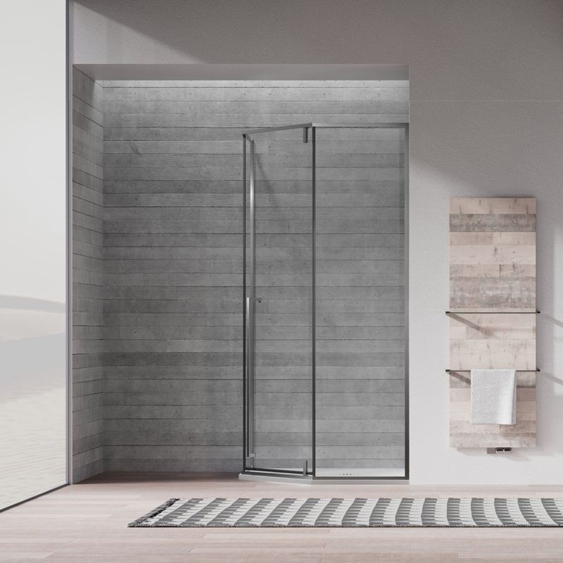 Quality Wholesale Unique Design Pivot Corner Shower Enclosure Brushed Gray TW15-D-31
