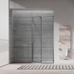 Quality Wholesale Unique Design Pivot Corner Shower Enclosure Brushed Gray TW15-D-31