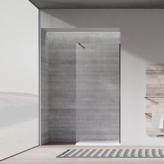 Wholesale Price Single Glass Shower Enclosure Satin Black TW18-AS-11