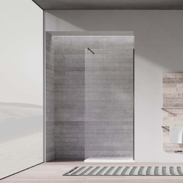 Wholesale Price Single Glass Shower Enclosure Satin Black TW18-AS-11