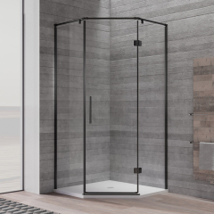 Hot Style Wholesale Neo Angle Hinged Shower Enclosure Satin Black TW12-D-31