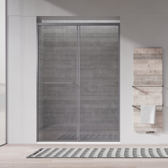 Wholesale Fashion Double Sliding Glass Shower Door Sandblasted Grey TW20-S-22