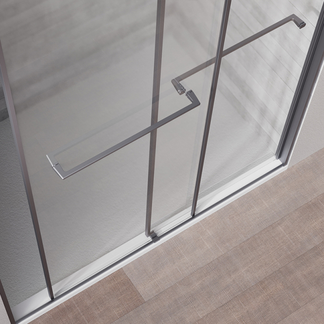 Wholesale Fashion Double Sliding Glass Shower Door Sandblasted Grey TW20-S-22
