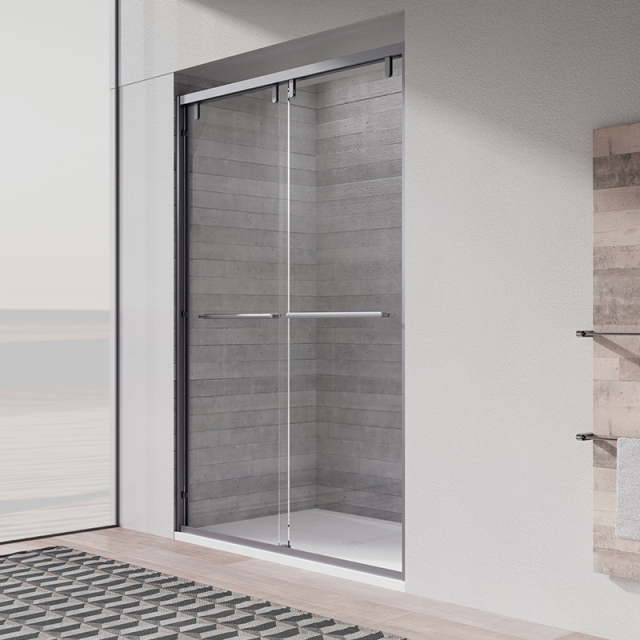 Wholesale Manufacturer Sliding Semi-Frameless Glass Shower Door TW19-S-22