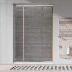 Factory Customized Hinged Gold Framed Alcove Shower Door TW21-S-31