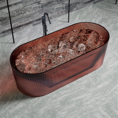 Wholesale Factory Freestanding Transparent Bubble Massage Bathtub TW-8301TM