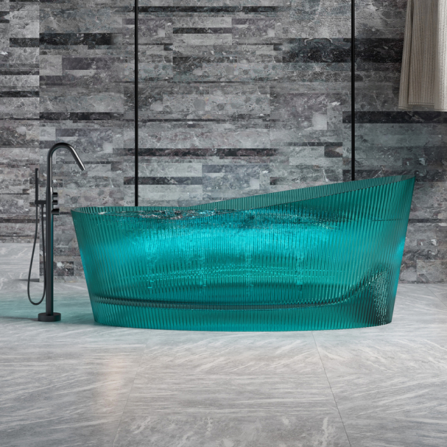 Hot Style Wholesale Freestanding Fluted Transparent Bubble Massage Bathtub TW-8308TM