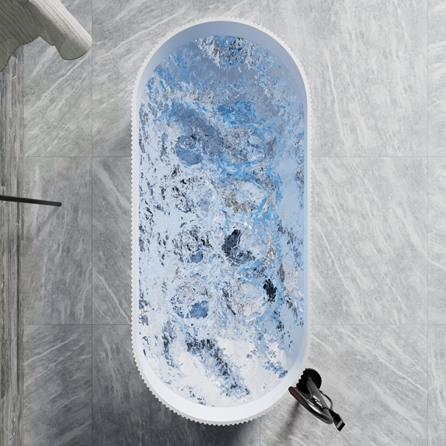 Quality Wholesale Unique Design Oval Fluted Bubble Constant Temperature Heated Massage Bathtub TW-8301M