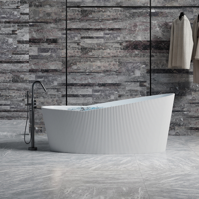 Quality Wholesale Unique Design V Groove Fluted Bubble Constant Temperature Heated Massage Bathtub TW-8308M