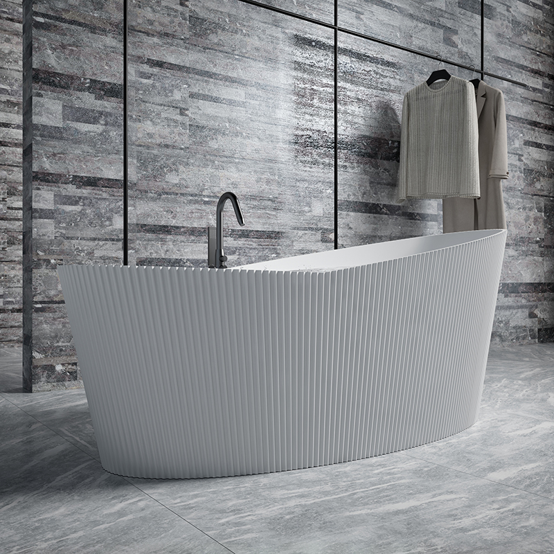 Quality Wholesale Unique Design V Groove Fluted Bubble Constant Temperature Heated Massage Bathtub TW-8308M
