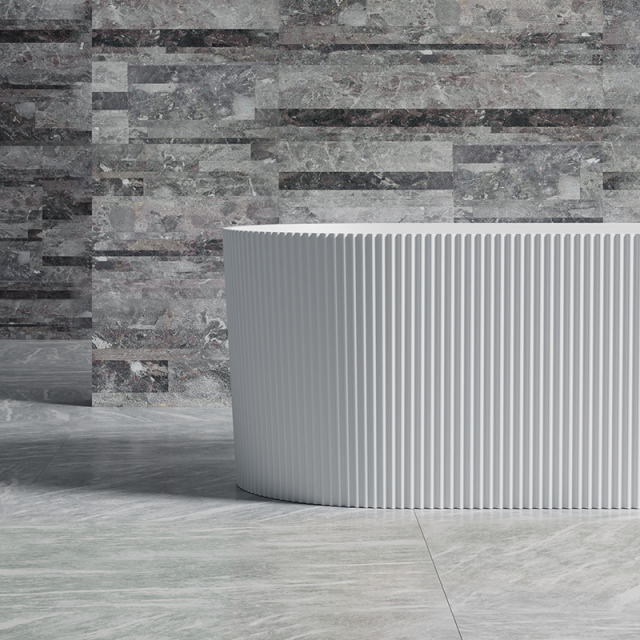 Quality Wholesale Unique Design Oval Fluted Bubble Constant Temperature Heated Massage Bathtub TW-8301M