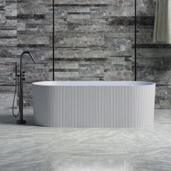 Quality Wholesale Unique Design Oval Fluted Bubble Constant Temperature Heated Massage Bathtub TW-8301M