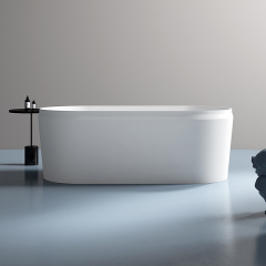 China Wholesale Factory Oval Freestanding Artificial Stone Bathtub XA-8858