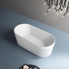 China Wholesale Factory Oval Freestanding Artificial Stone Bathtub XA-8858