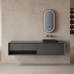 Wholesale High End Quality Carbon Fiber Wall Mounted Bathroom Cabinet Unit MC-V9996