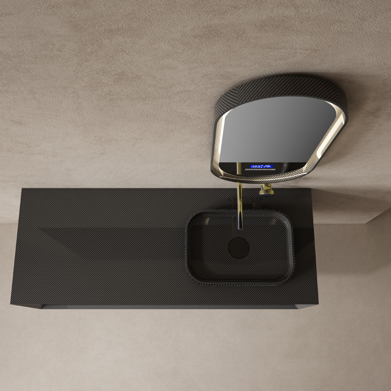 Popular Wholesale Designer Carbon Fiber Floating Bathroom Vanity Unit MC-V9983