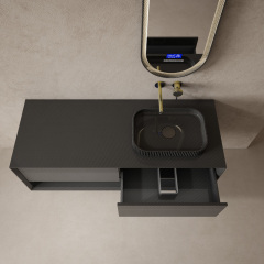 Popular Wholesale Designer Carbon Fiber Floating Bathroom Vanity Unit MC-V9983