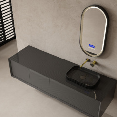 Hot Style Wholesale Carbon Fiber Floating Bathroom Vanity Unit MC-V9986