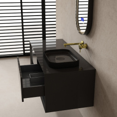 Popular Wholesale Designer Carbon Fiber Floating Bathroom Vanity Unit MC-V9983