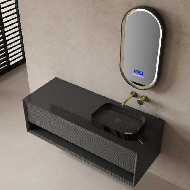 Popular Wholesale Designer Carbon Fiber Floating Bathroom Vanity Unit MC-V9983