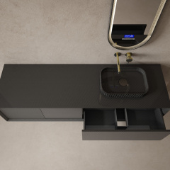 Hot Style Wholesale Carbon Fiber Floating Bathroom Vanity Unit MC-V9986