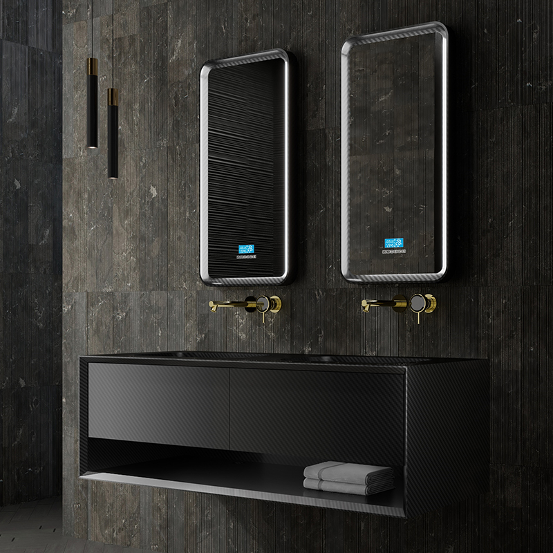 Wholesale Price Carbon Fiber Wall Mounted Bathroom Vanity Unit MC-V9970