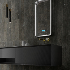 Factory Wholesale Carbon Fiber Wall Mounted Bathroom Vanity Unit MC-V9976