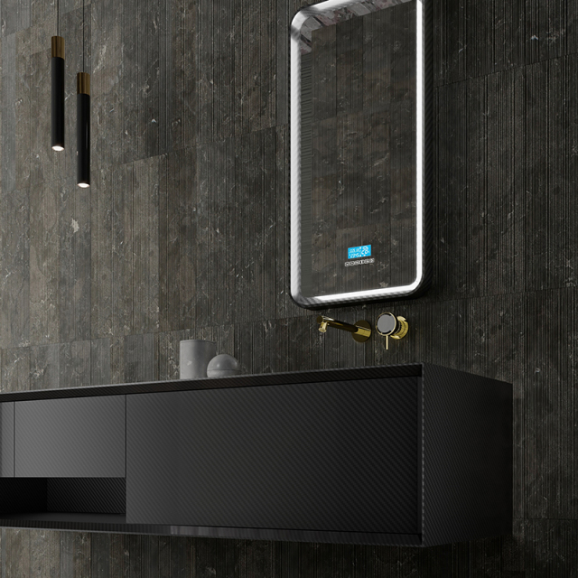 Factory Wholesale Carbon Fiber Wall Mounted Bathroom Vanity Unit MC-V9976