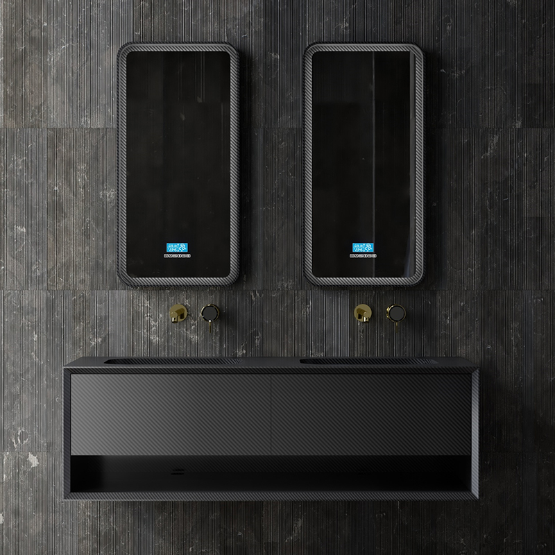 Wholesale Price Carbon Fiber Wall Mounted Bathroom Vanity Unit MC-V9970