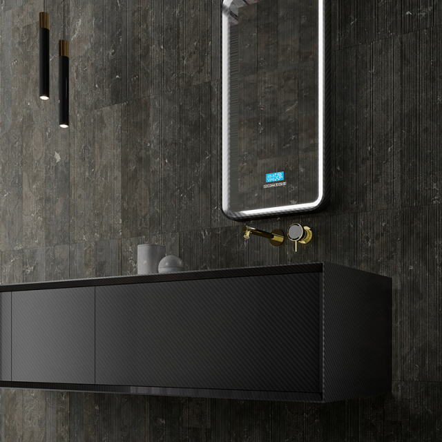 Wholesale High End Quality Carbon Fiber Wall Mounted Bathroom Vanity Unit MC-V9966