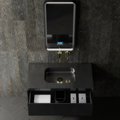 Popular Wholesale Designer Carbon Fiber Wall Mounted Bathroom Vanity Unit MC-V9960