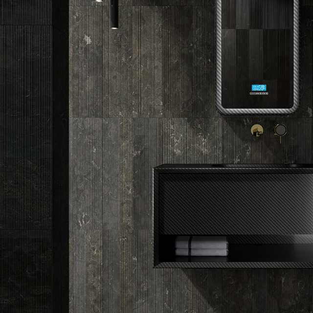 Popular Wholesale Designer Carbon Fiber Wall Mounted Bathroom Vanity Unit MC-V9960