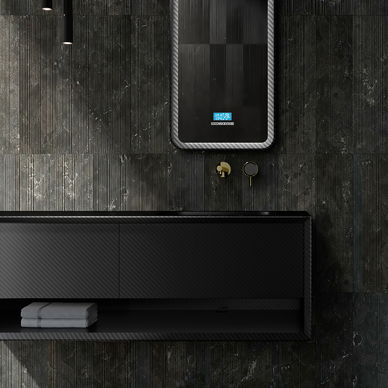 Wholesale Fashion Carbon Fiber Wall Mounted Bathroom Vanity Unit MC-V9963